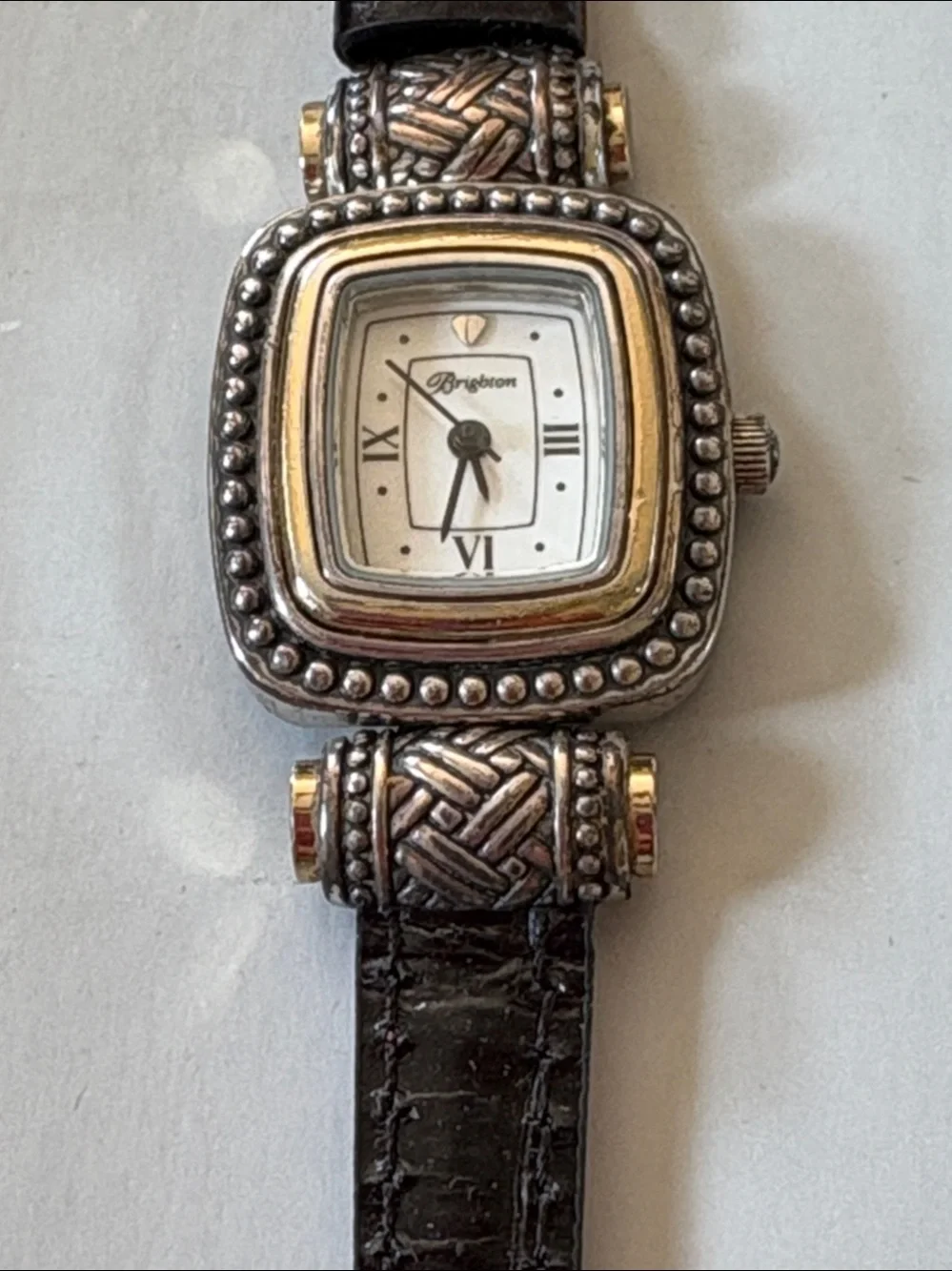 Brighton vintage  Alberta Women's Brown Leather Strap Watch
